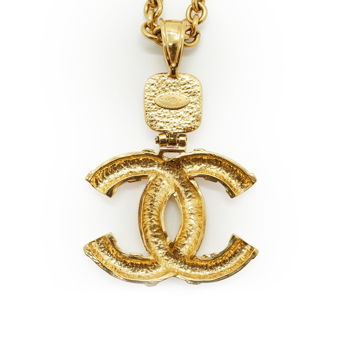 Vintage Large CC Gripoix Long Necklace GP