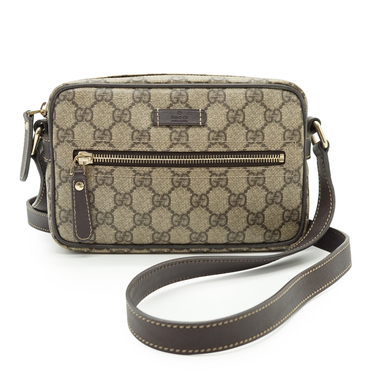 GG Supreme Coated Canvas Camera Crossbody Bag
