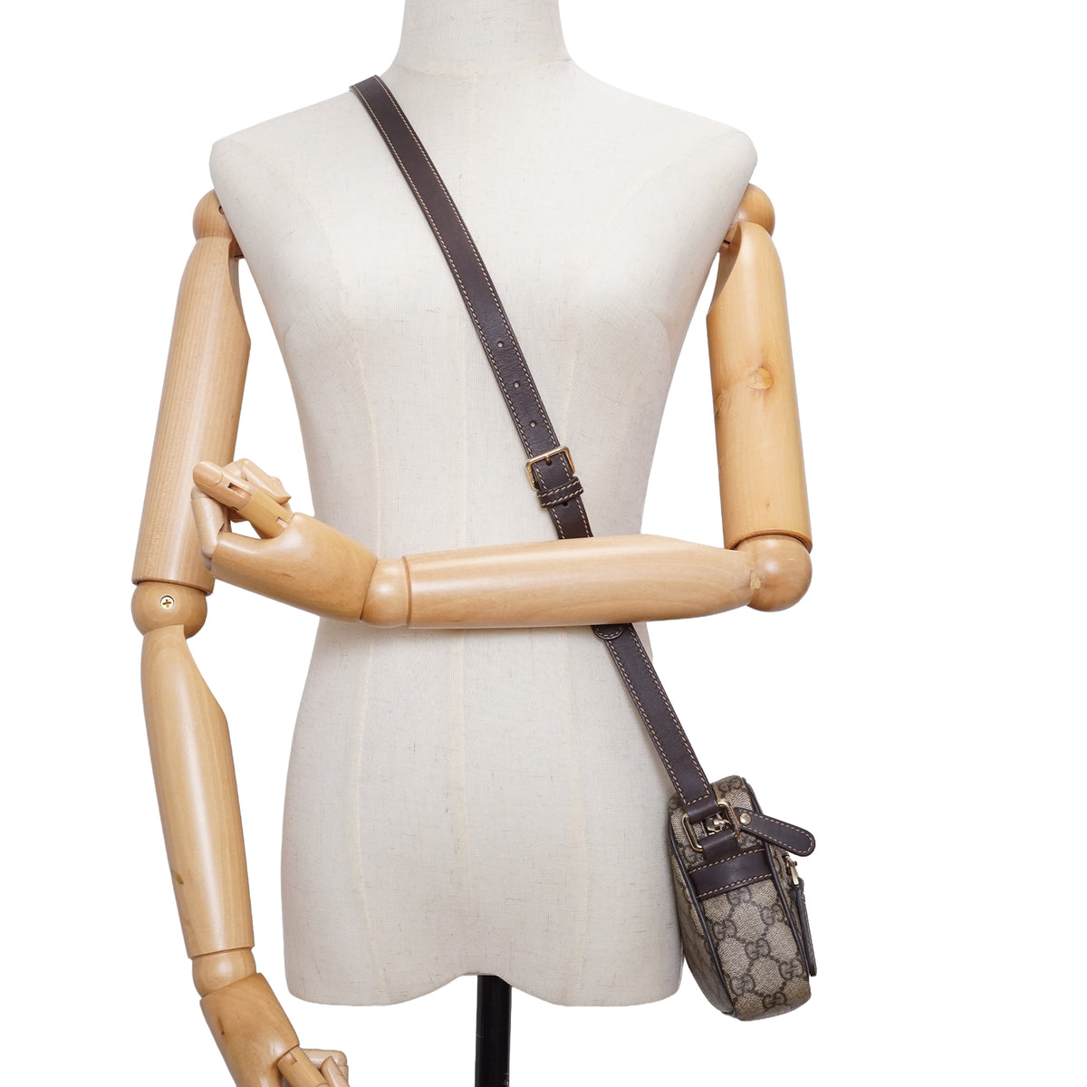 GG Supreme Coated Canvas Camera Crossbody Bag