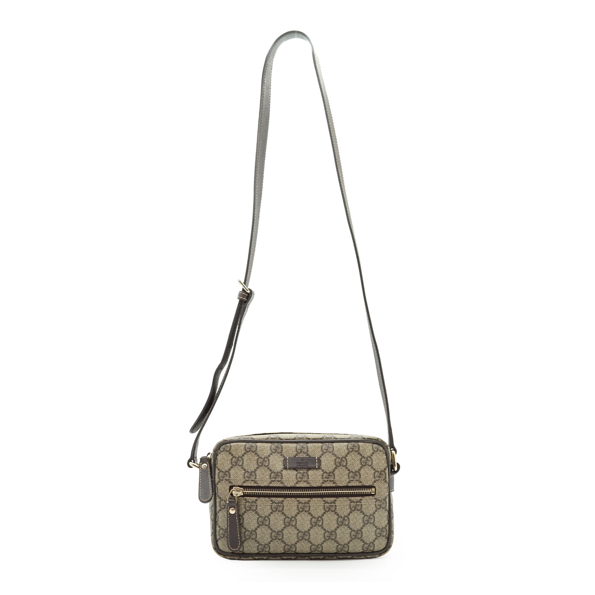 GG Supreme Coated Canvas Camera Crossbody Bag