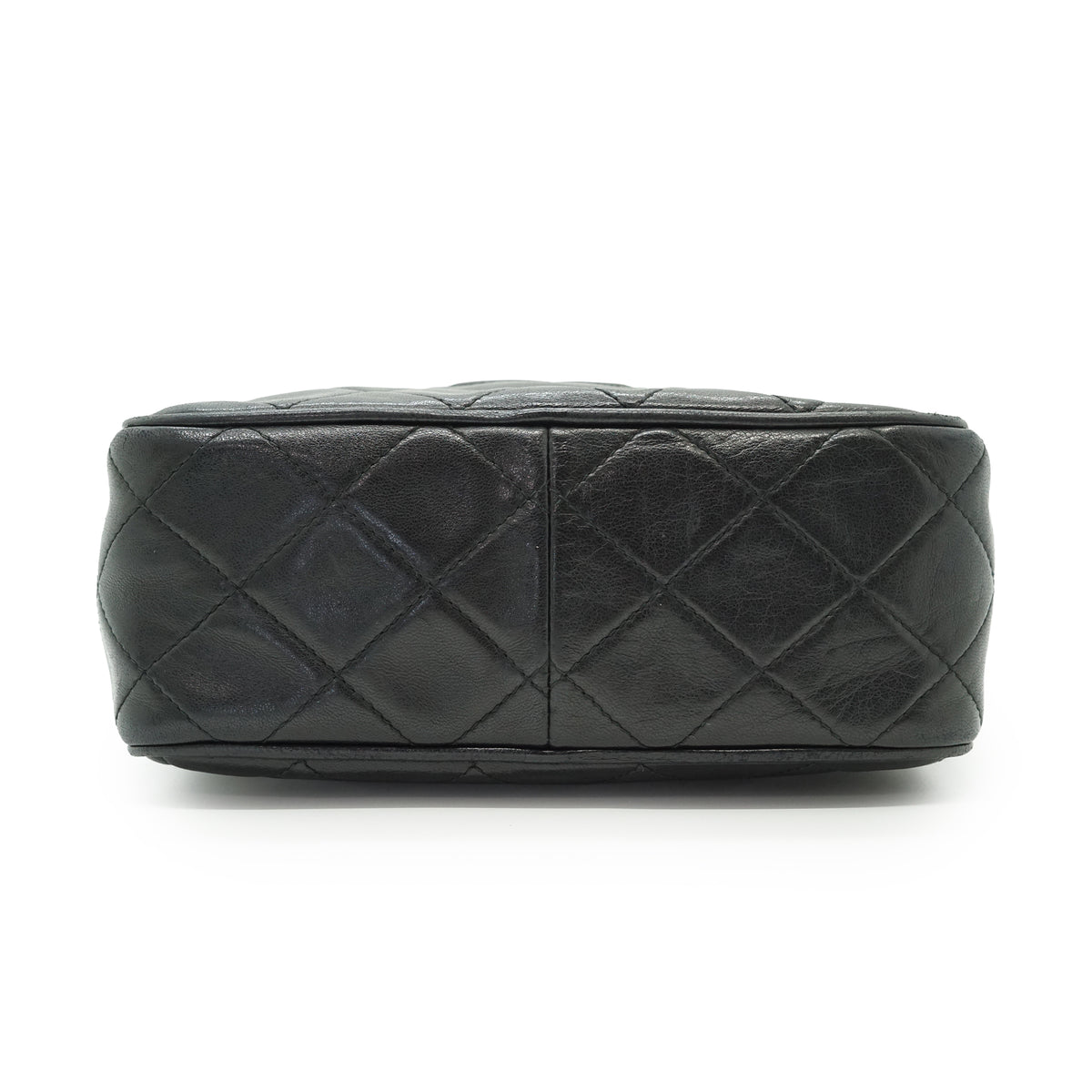 CC Lambskin Fringe Diamond-Quilted Small Chain Shoulder Camera Bag