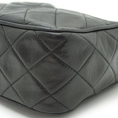 CC Lambskin Fringe Diamond-Quilted Small Chain Shoulder Camera Bag