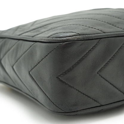 CC Lambskin Fringe Diamond-Stitching Chain Shoulder Camera Bag