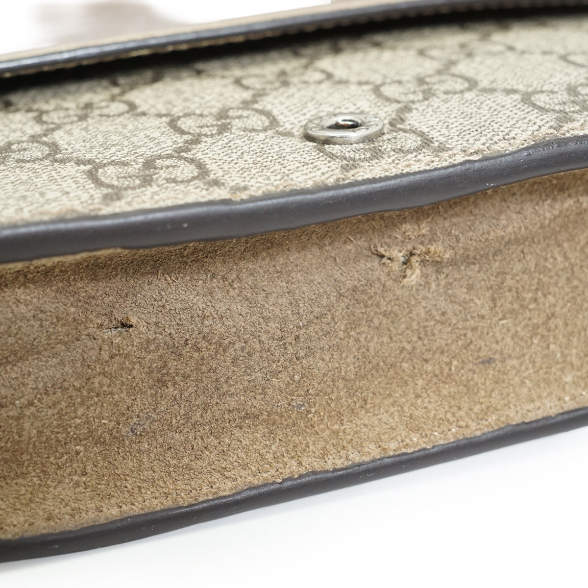 Dionysus GG Supreme Coated Canvas Suede Super Mini Chain Shoulder Bag