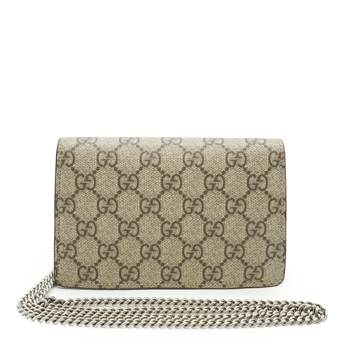 Dionysus GG Supreme Coated Canvas Suede Super Mini Chain Shoulder Bag