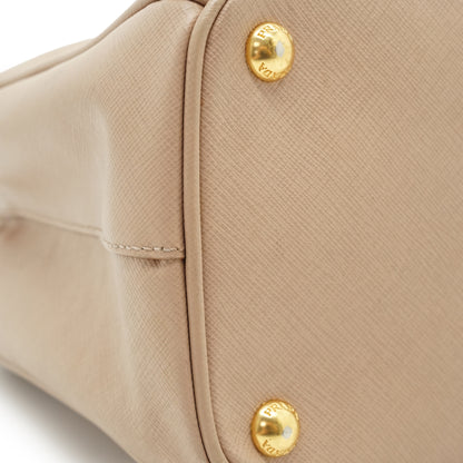 2way Saffiano Galleria Cammeo Double Zip Tote Medium