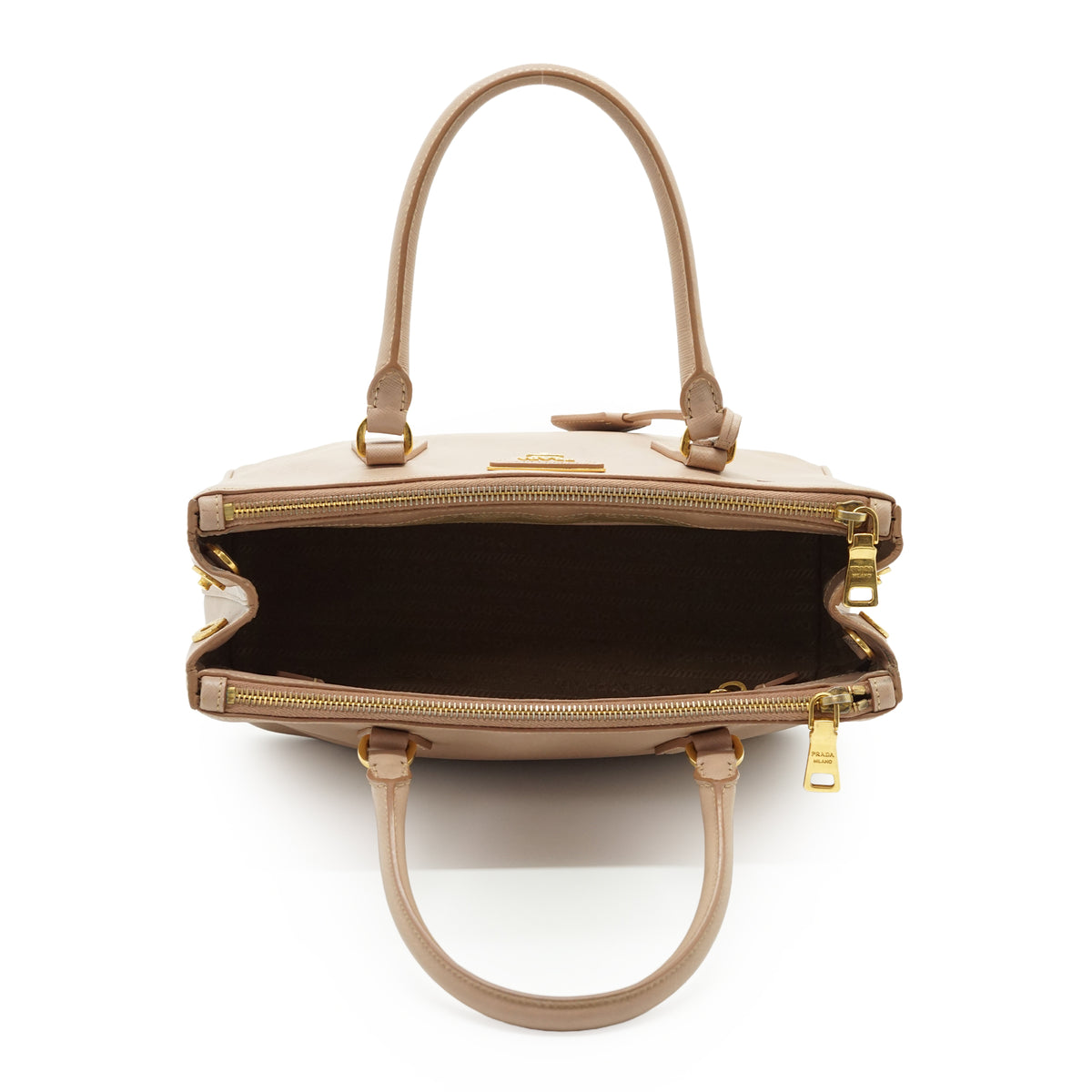 2way Saffiano Galleria Cammeo Double Zip Tote Medium