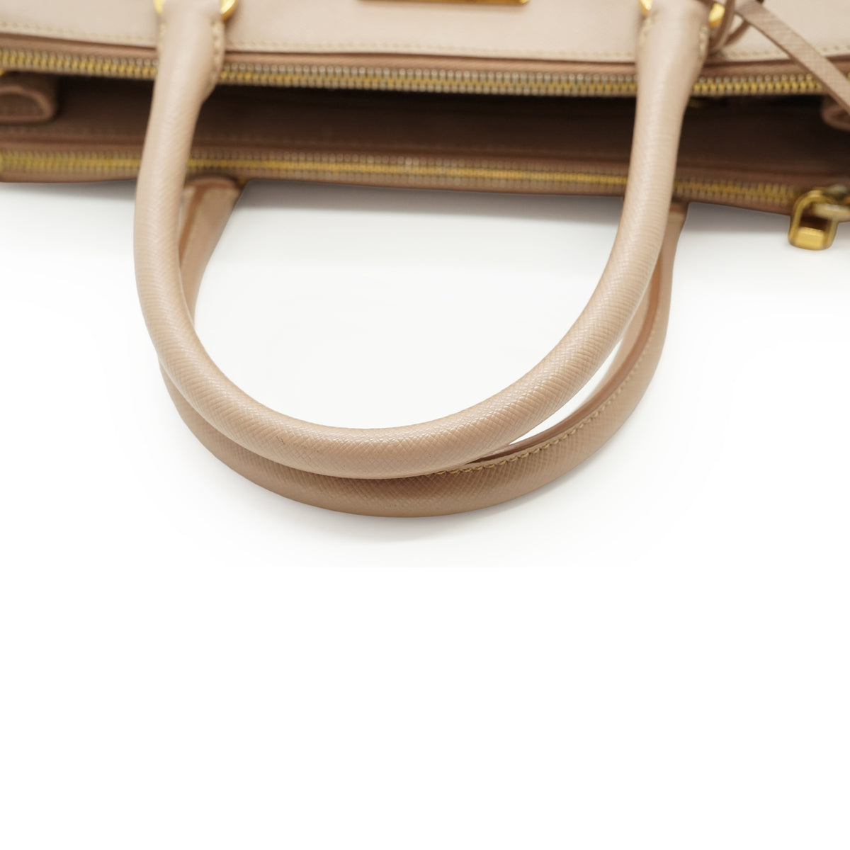 2way Saffiano Galleria Cammeo Double Zip Tote Medium