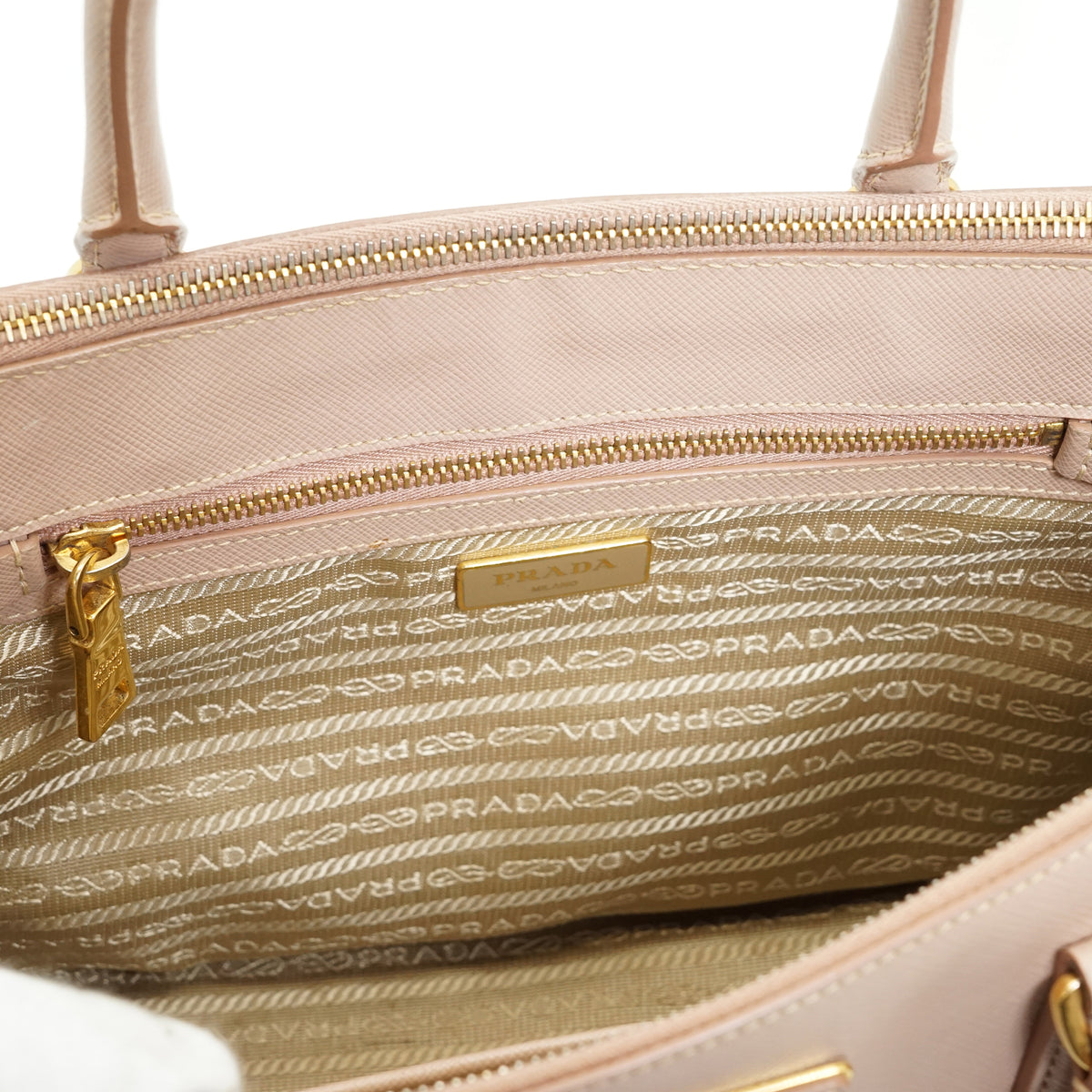 2way Saffiano Galleria Cammeo Double Zip Tote Medium