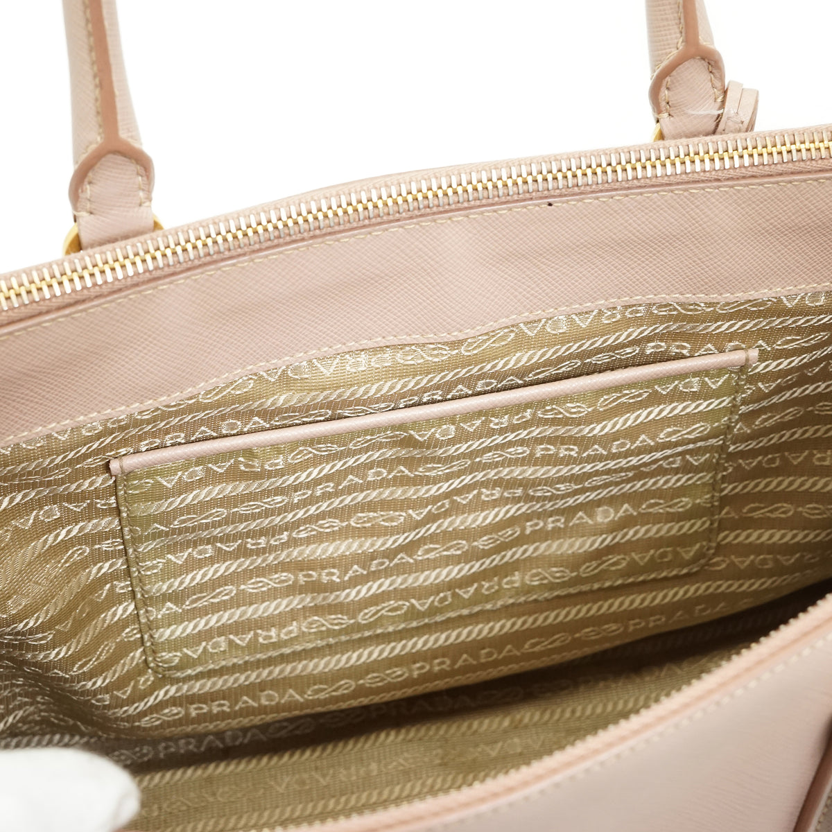 2way Saffiano Galleria Cammeo Double Zip Tote Medium