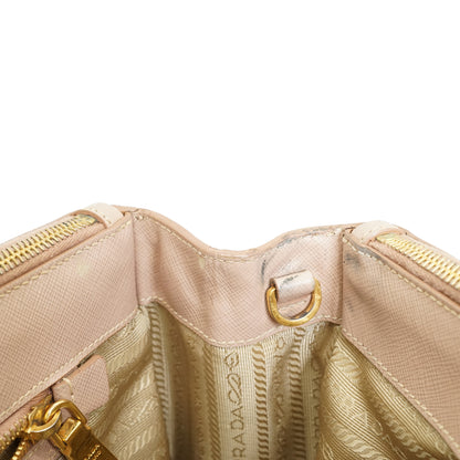 2way Saffiano Galleria Cammeo Double Zip Tote Medium