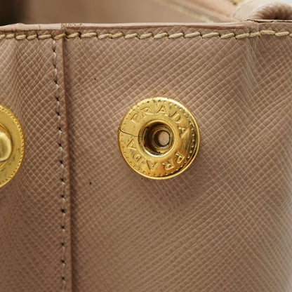 2way Saffiano Galleria Cammeo Double Zip Tote Medium