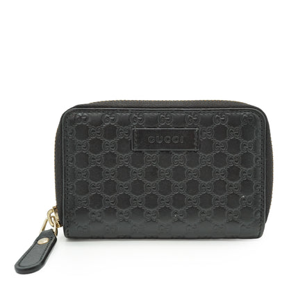 GG Microguccissima Round Zip Compact Wallet