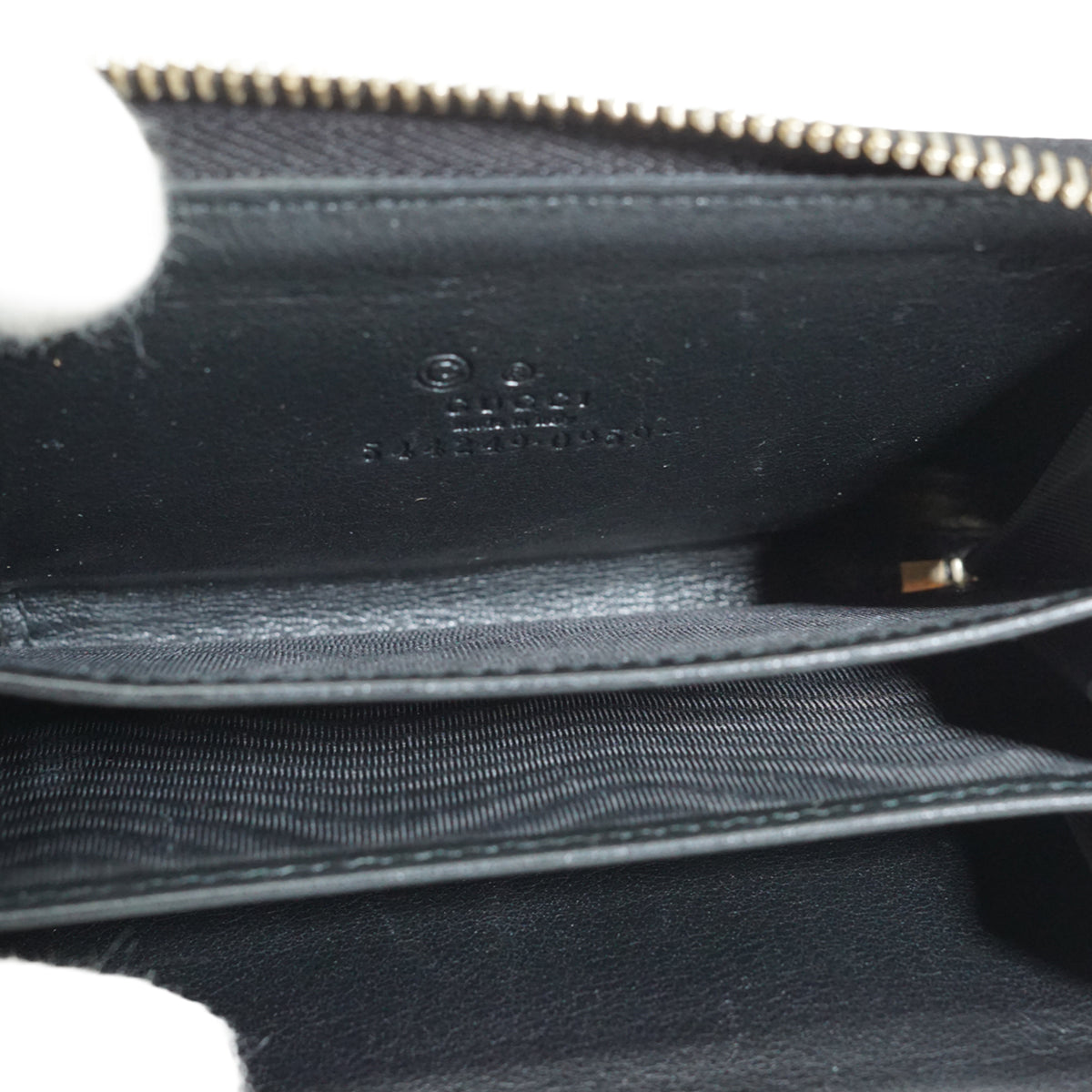 GG Microguccissima Round Zip Compact Wallet