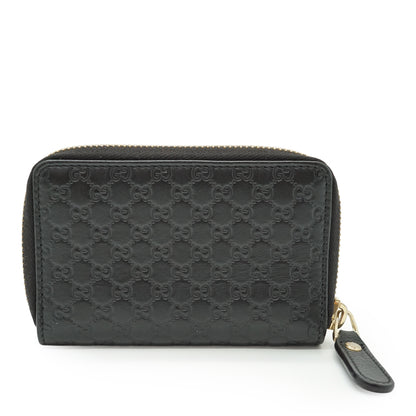 GG Microguccissima Round Zip Compact Wallet