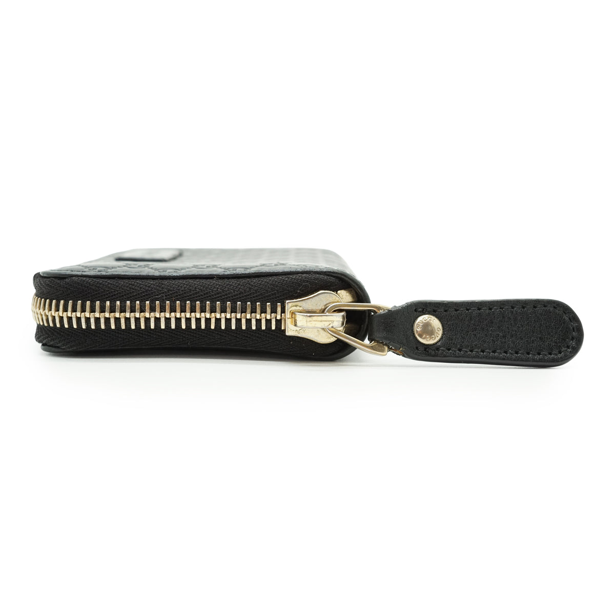 GG Microguccissima Round Zip Compact Wallet