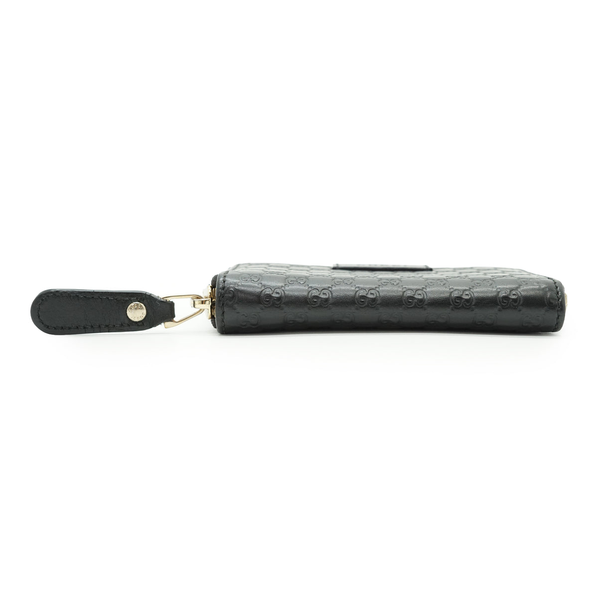 GG Microguccissima Round Zip Compact Wallet