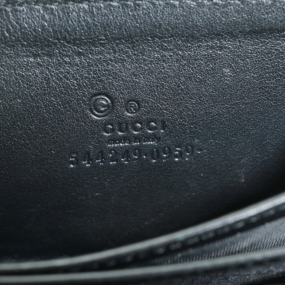 GG Microguccissima Round Zip Compact Wallet