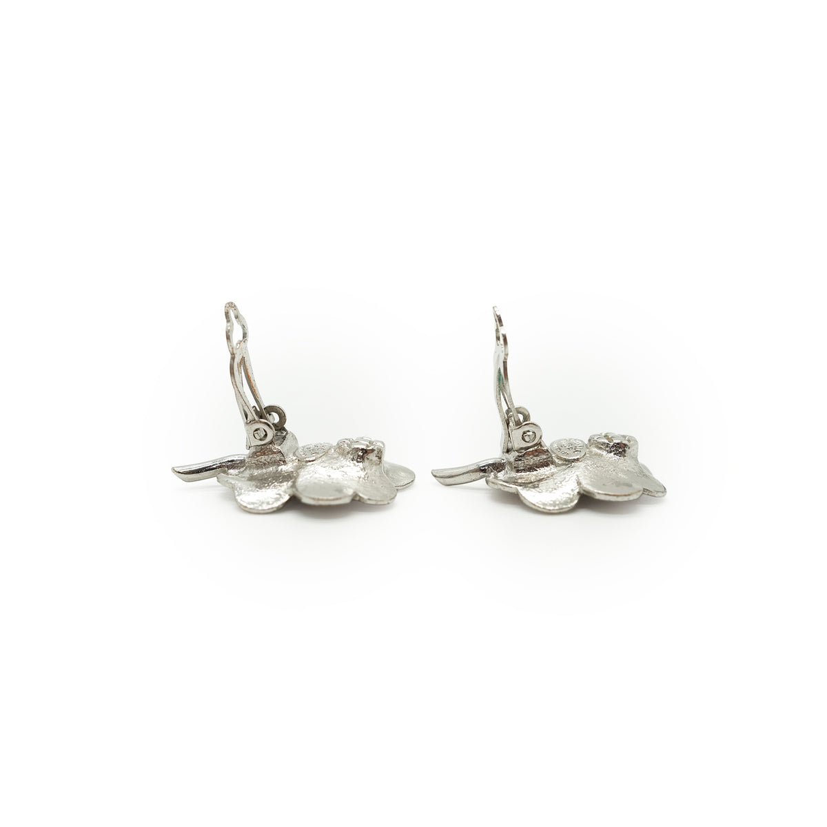 CC Rhinestone Four-Leaf Clover Earrings