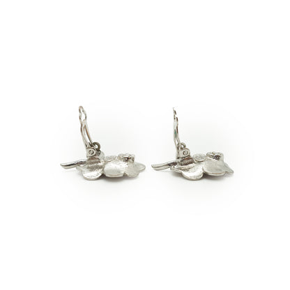 CC Rhinestone Four-Leaf Clover Earrings