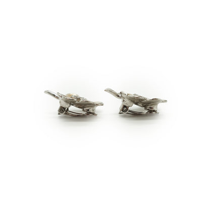 CC Rhinestone Four-Leaf Clover Earrings