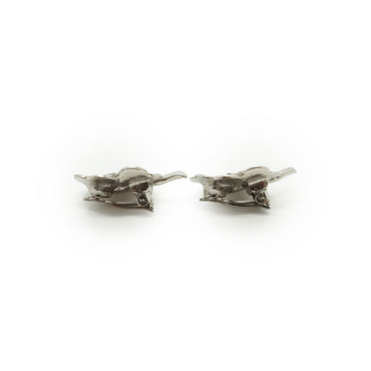 CC Rhinestone Four-Leaf Clover Earrings
