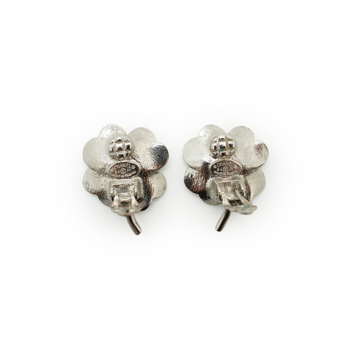 CC Rhinestone Four-Leaf Clover Earrings