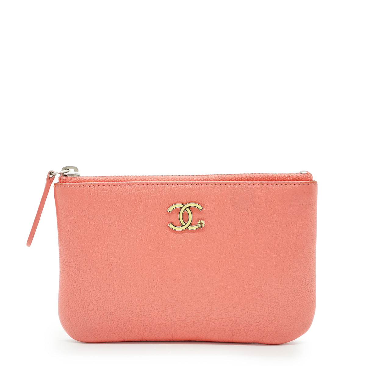 CC Four-Leaf Clover Mini Coral Makeup Pouch