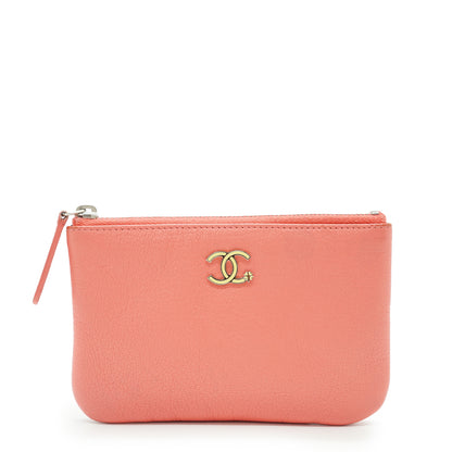 CC Four-Leaf Clover Mini Coral Makeup Pouch