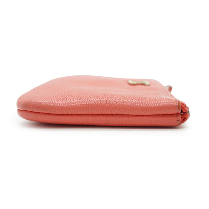 CC Four-Leaf Clover Mini Coral Makeup Pouch