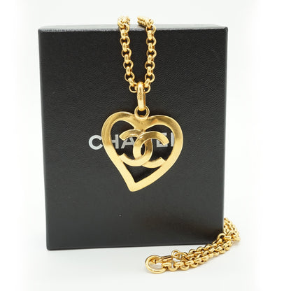 Vintage CC Heart Necklace