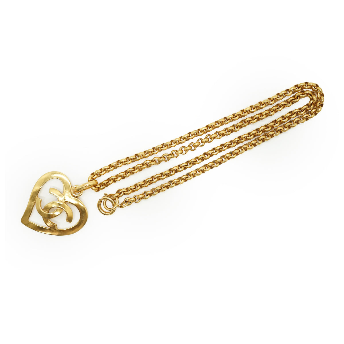 Vintage CC Heart Necklace