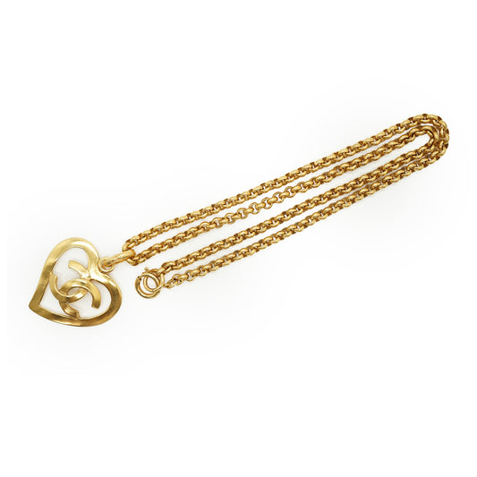 Vintage CC Heart Necklace