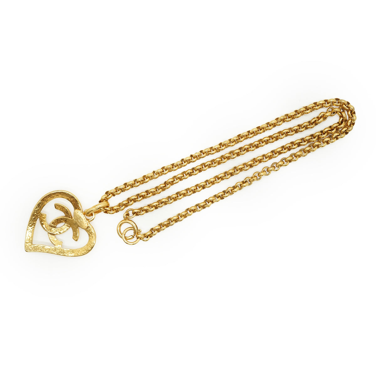 Vintage CC Heart Necklace