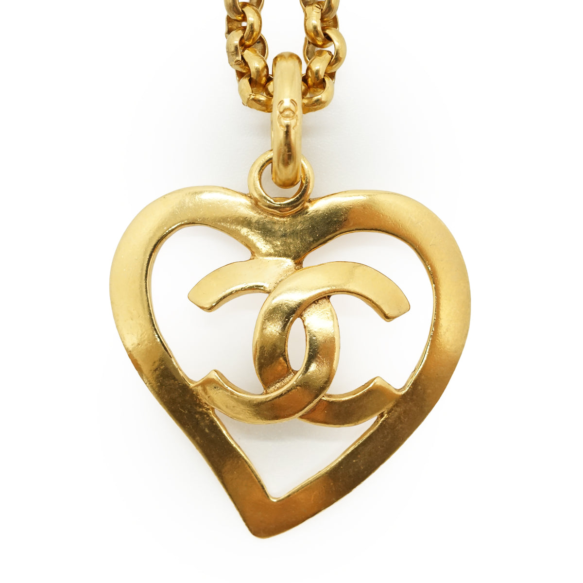 Vintage CC Heart Necklace