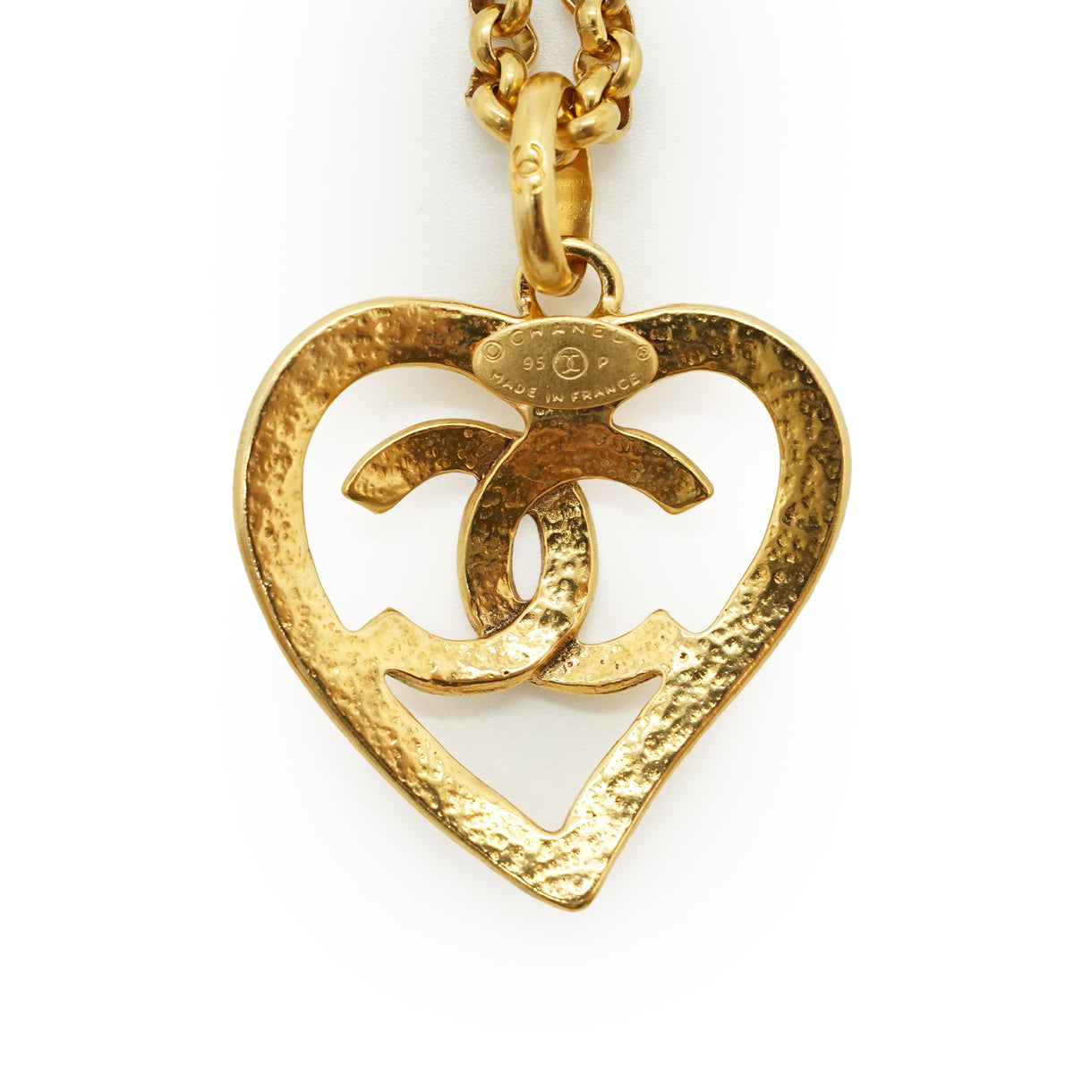 Vintage CC Heart Necklace