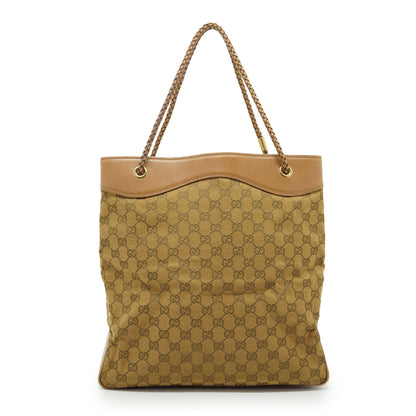 Vintage GG Canvas Woven Handles Tote