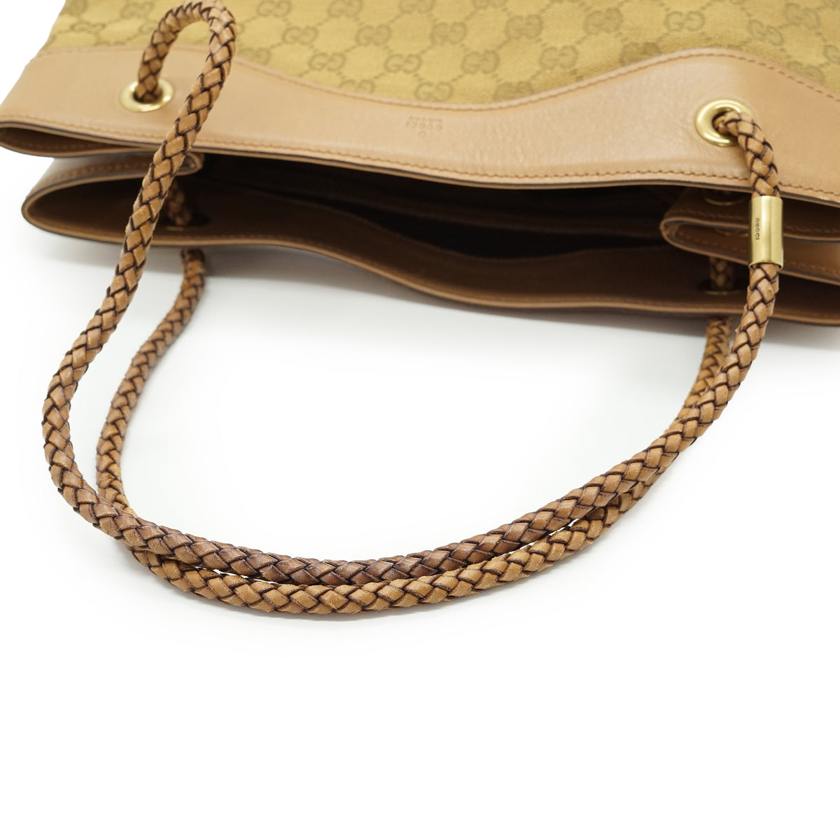 Vintage GG Canvas Woven Handles Tote