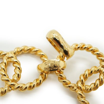 Vintage CC Double Chain Loop Medallion Chain Belt GP