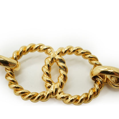 Vintage CC Double Chain Loop Medallion Chain Belt GP