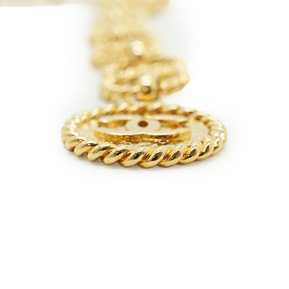 Vintage CC Double Chain Loop Medallion Chain Belt GP