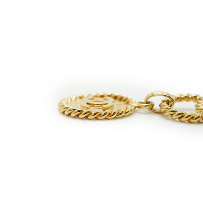 Vintage CC Double Chain Loop Medallion Chain Belt GP