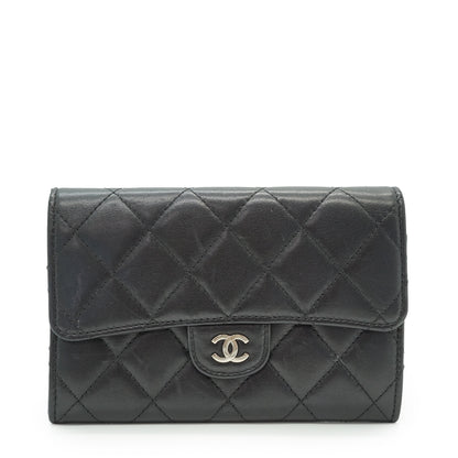 Lambskin Matelasse Classic Flap Wallet