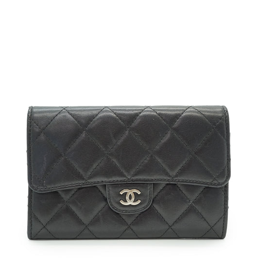 Lambskin Matelasse Classic Flap Wallet