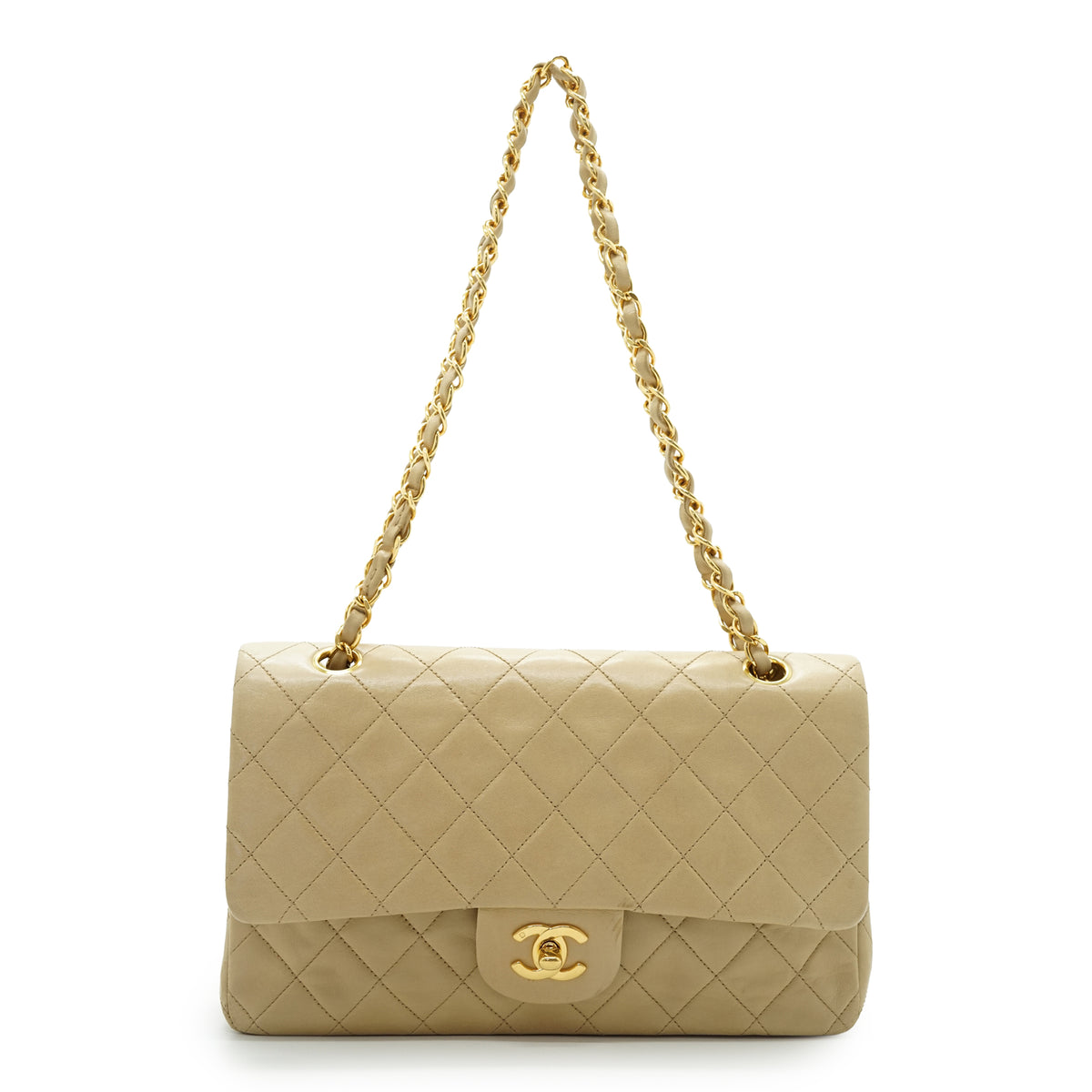 Double Flap Matelasse 25 Lambskin Chain Shoulder Bag