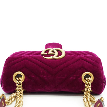 GG Marmont Velvet Mini Chain Shoulder Bag