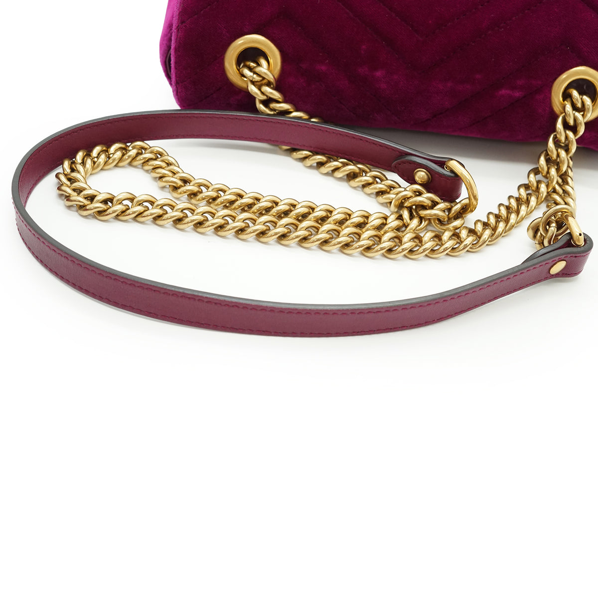 GG Marmont Velvet Mini Chain Shoulder Bag