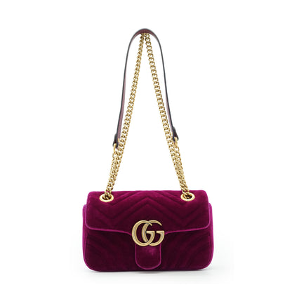 GG Marmont Velvet Mini Chain Shoulder Bag