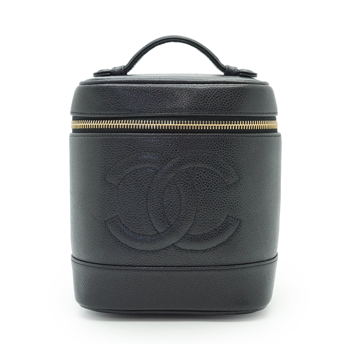 Caviar Skin Vertical Vanity Bag