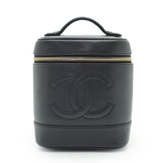 Caviar Skin Vertical Vanity Bag